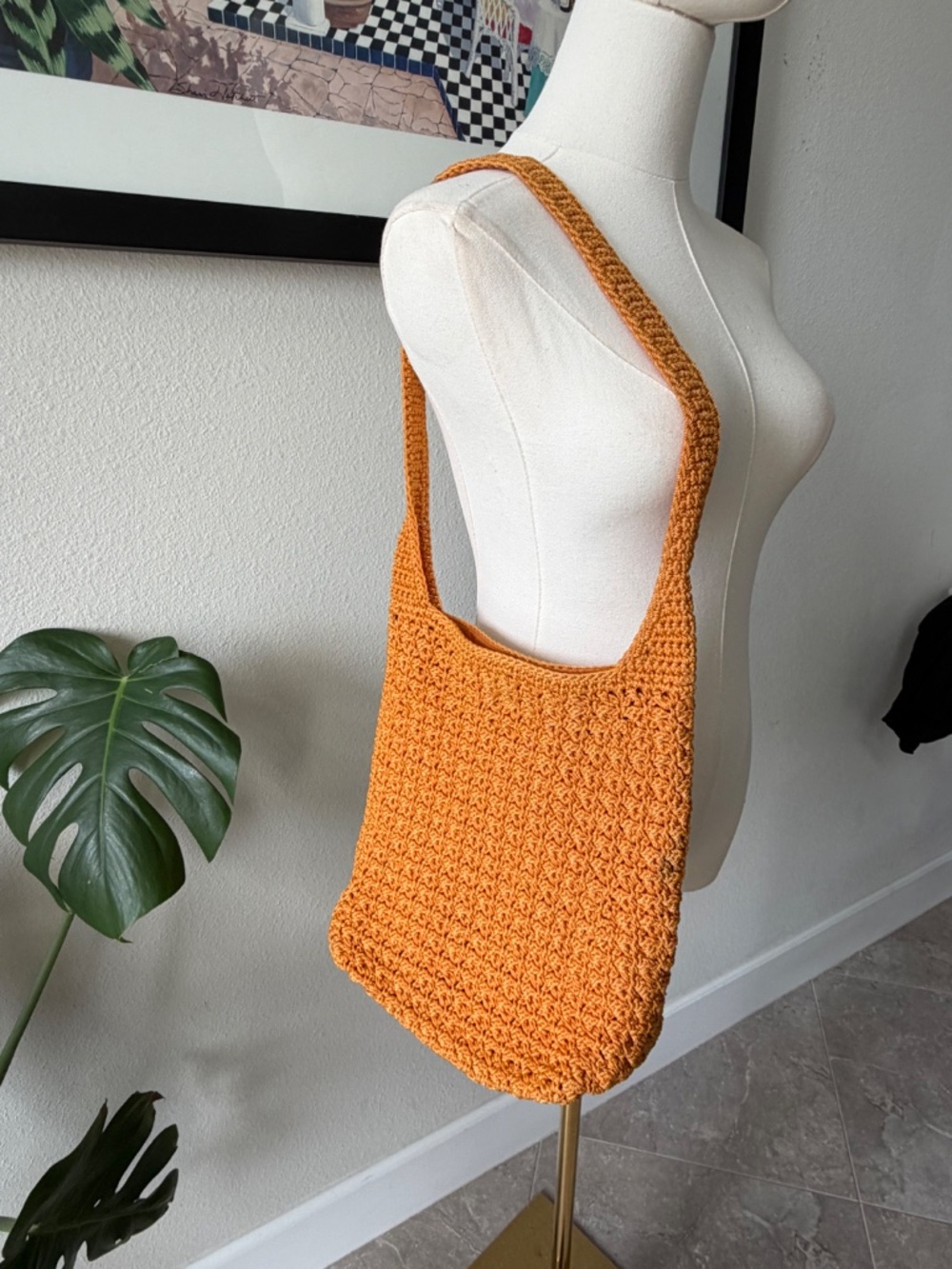 The Sak Original Crochet Hobo Bag Orange